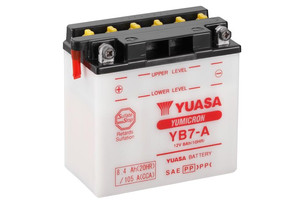 Batteria auto YUASA Moto YB7 A CCA PIOMBO 12V 8Ah 105A